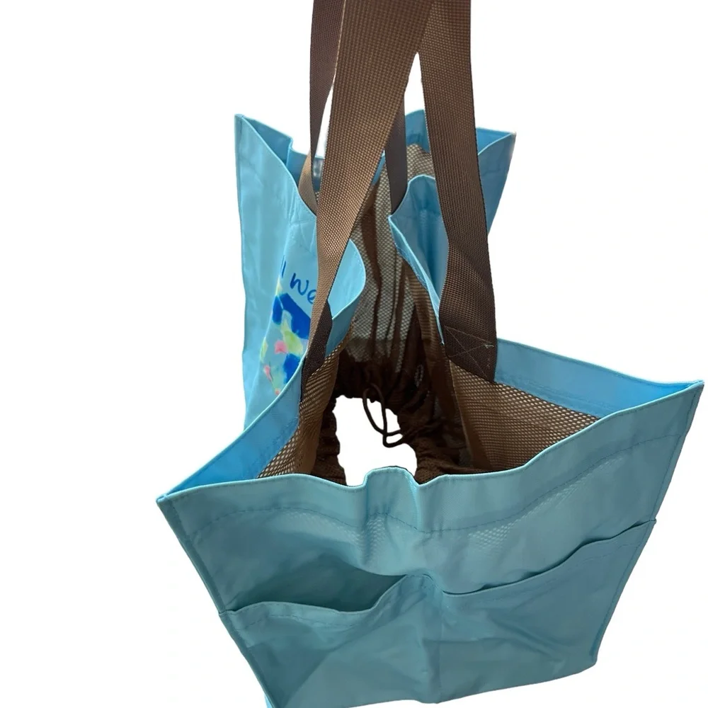 NEW Large Weekender Beach Tote with Wine Bottle bag Made in Los Angeles Travel